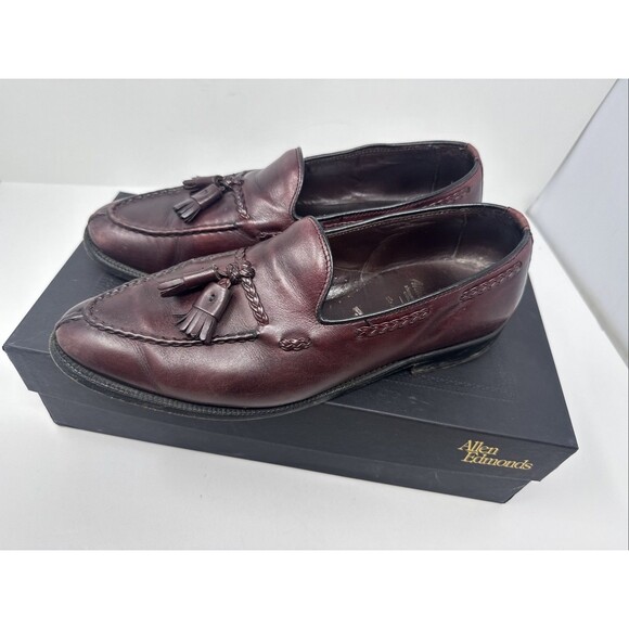 Allen Edmonds The Adams Independence Collection Burgundy Loafers Tassle Sz 10 D main image 4